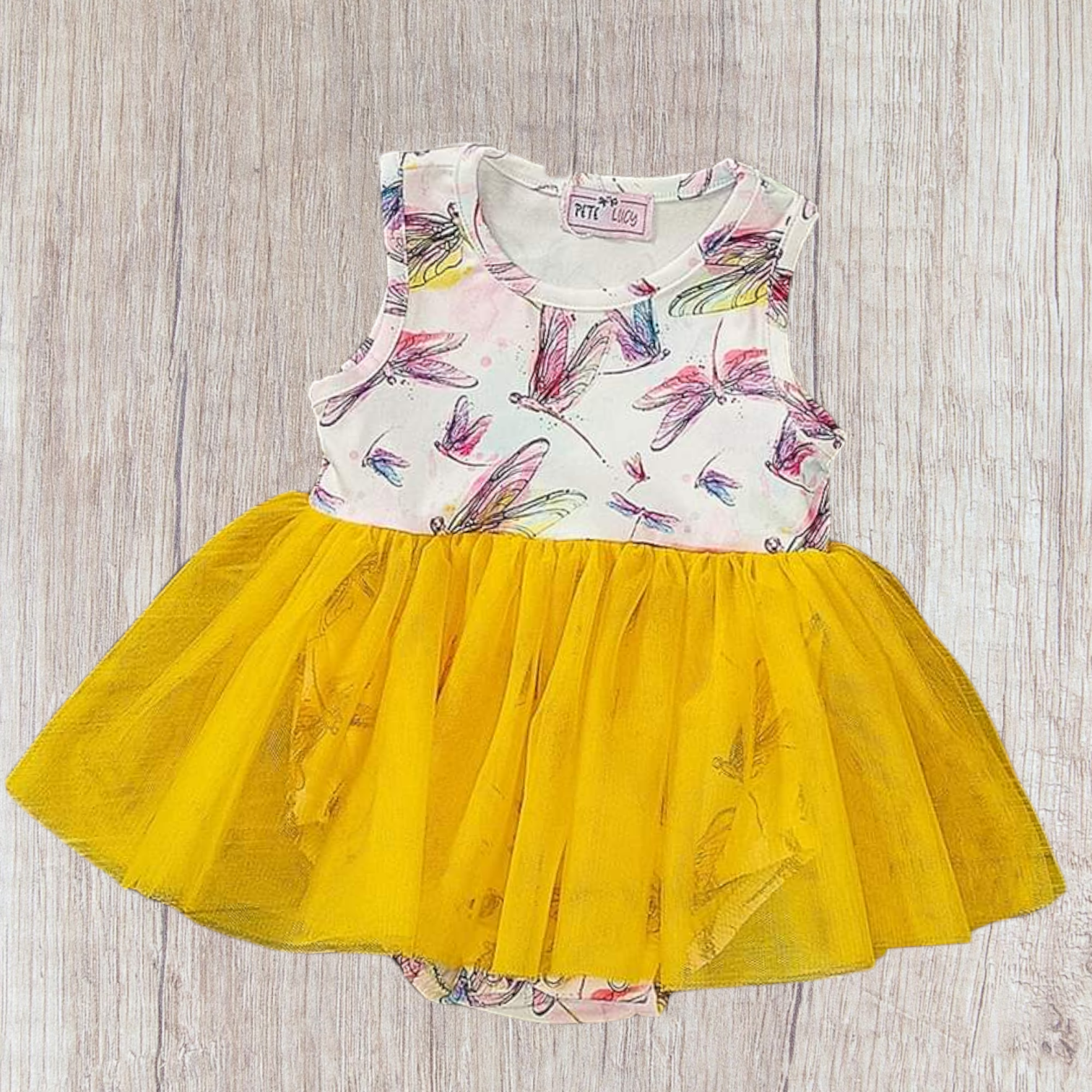 Watercolor Dragonflies Tulle Romper