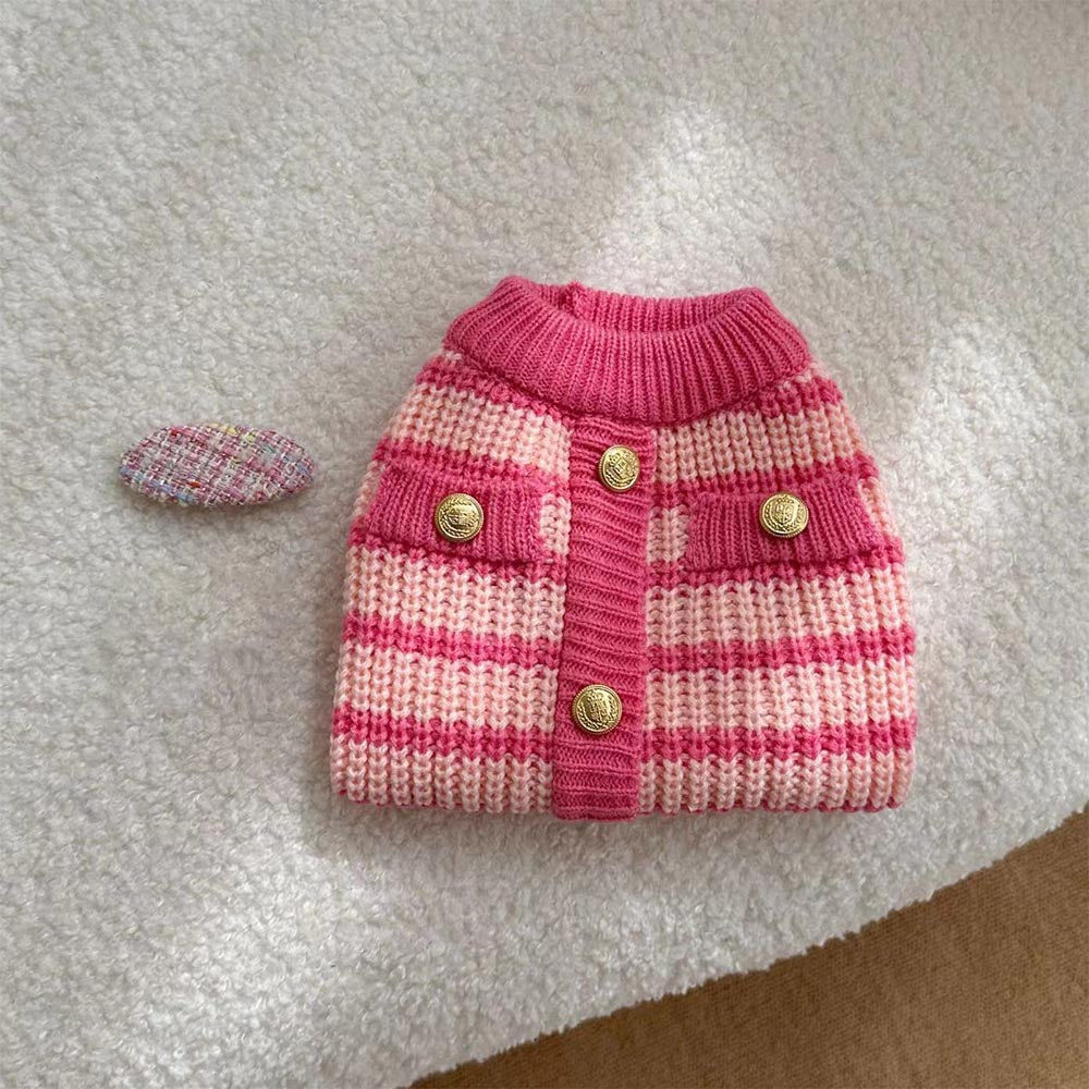 Pink Parisian Chic Knitted Pet Sweater | NCS