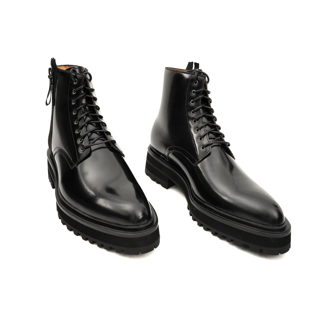 Platform Patent Combat Boots