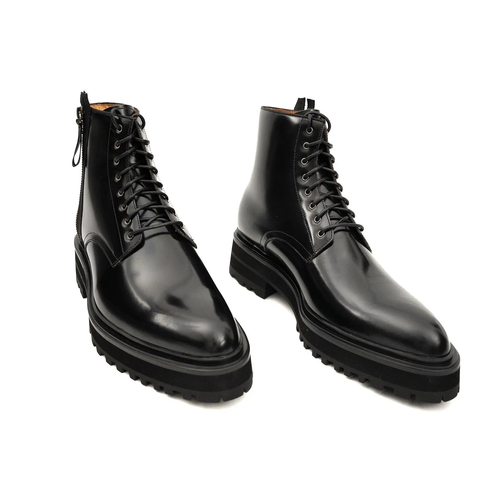 Platform Patent Combat Boots