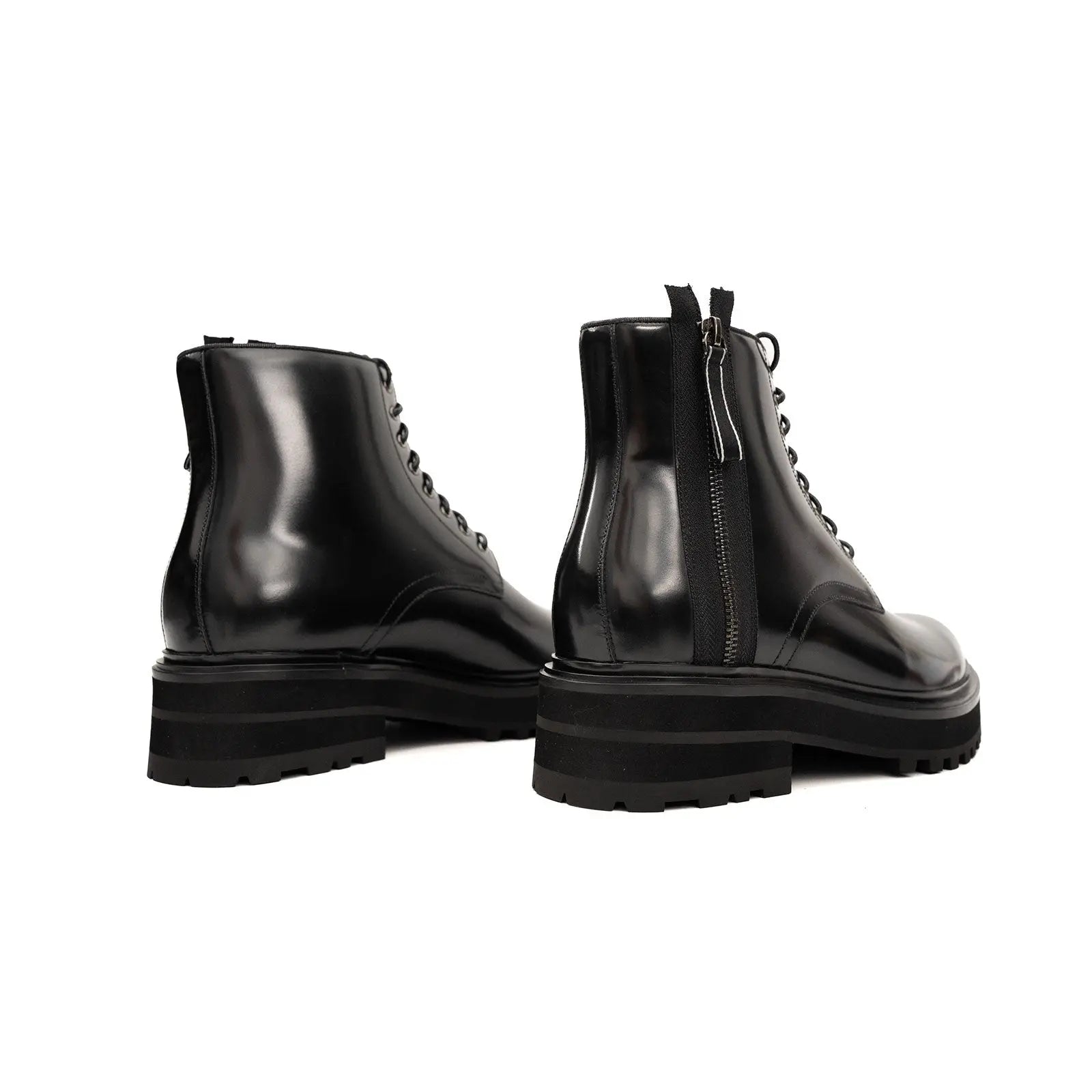 Platform Patent Combat Boots