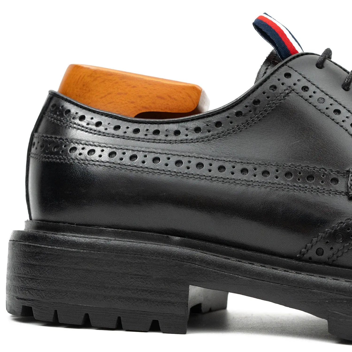 Premium Men's Classic Derby Brogue Shoes Black