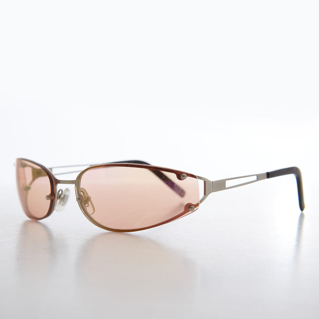 Oval Y2k Wrap Around Sunglasses - Rickey