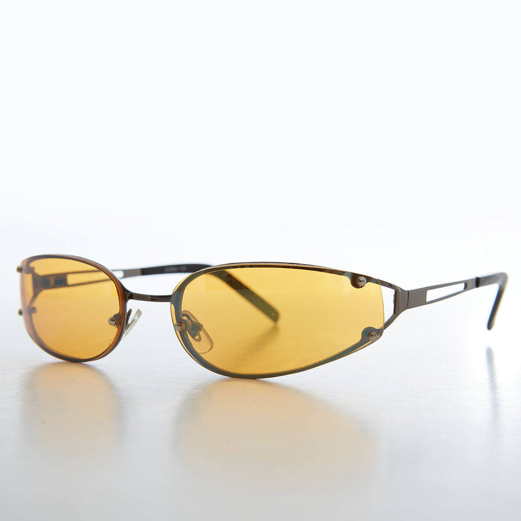 Oval Y2k Wrap Around Sunglasses - Rickey