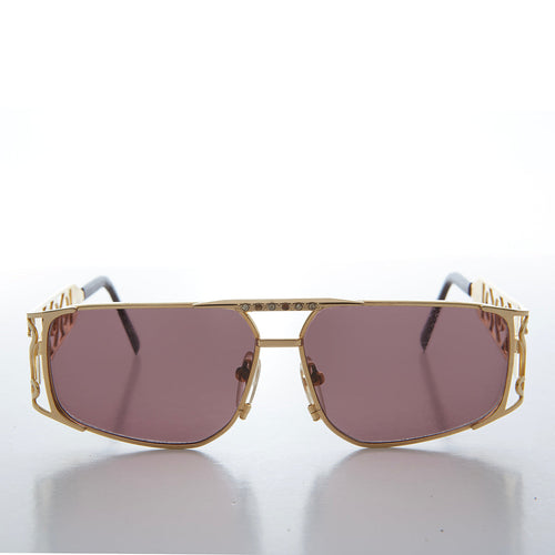 90s Bling Gold Hip Hop Rap Sunglasses - Rocco