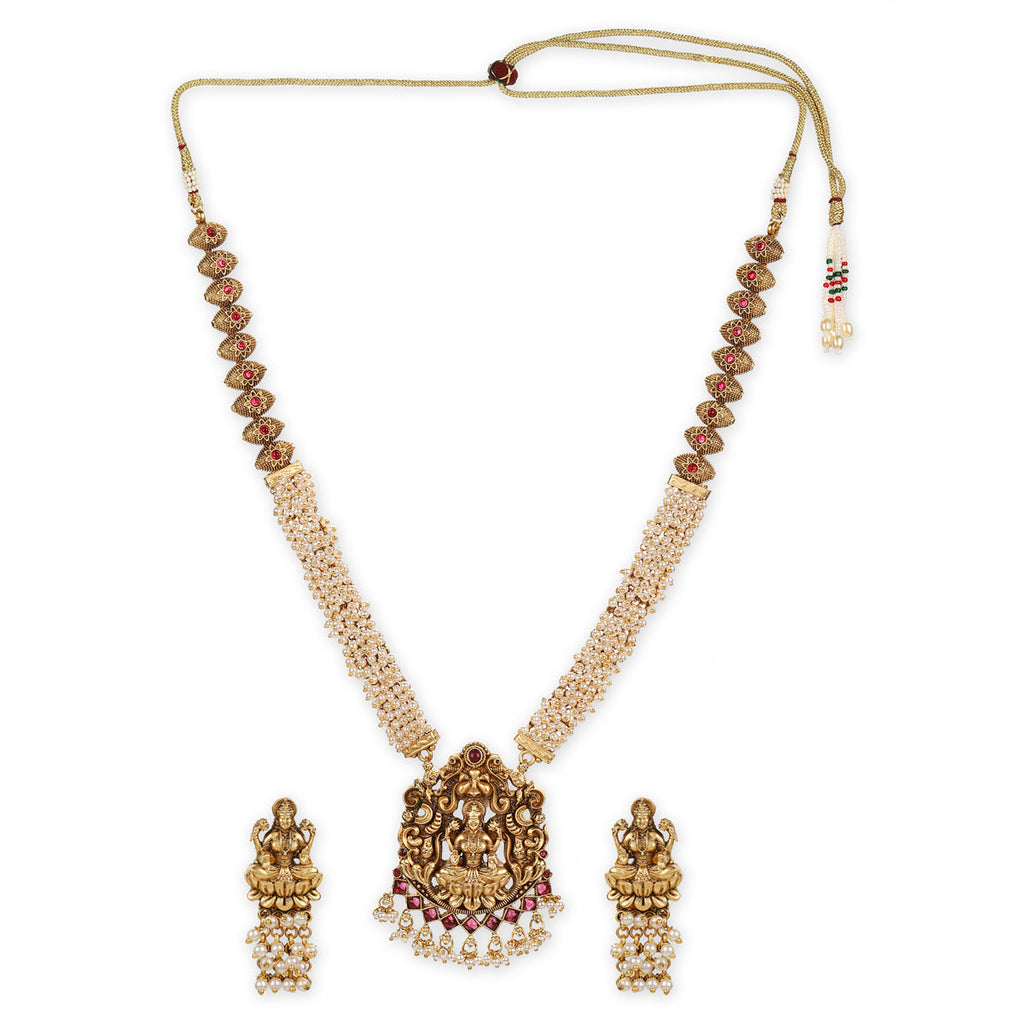 Designer Precious Pearls Kundan Necklace Set