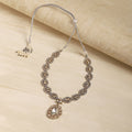 Designer 18k Foil Gold Dual Tone Gold Silver Pendant Necklace