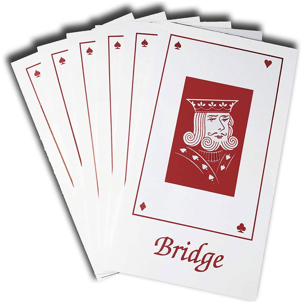 Rubber Bridge Score Pads - Pack of 6 Pads