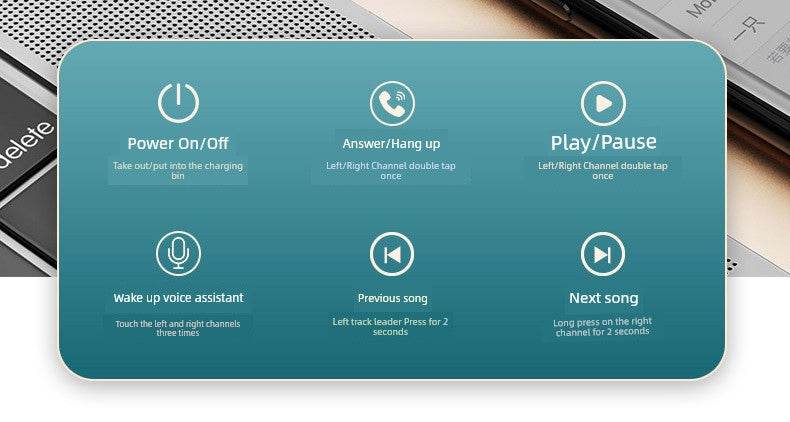 Polvcog X7 True Wireless TWS Bluetooth Headset Binaural in-Ear Sports Game Long Standby Endurance Noise Reduction