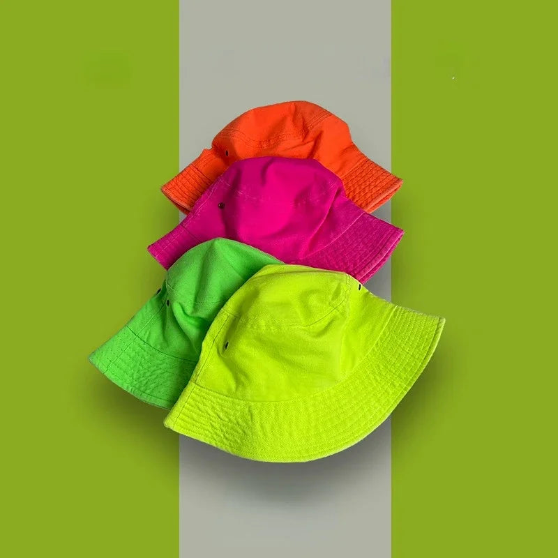 Fluorescent Bucket Summer Hat