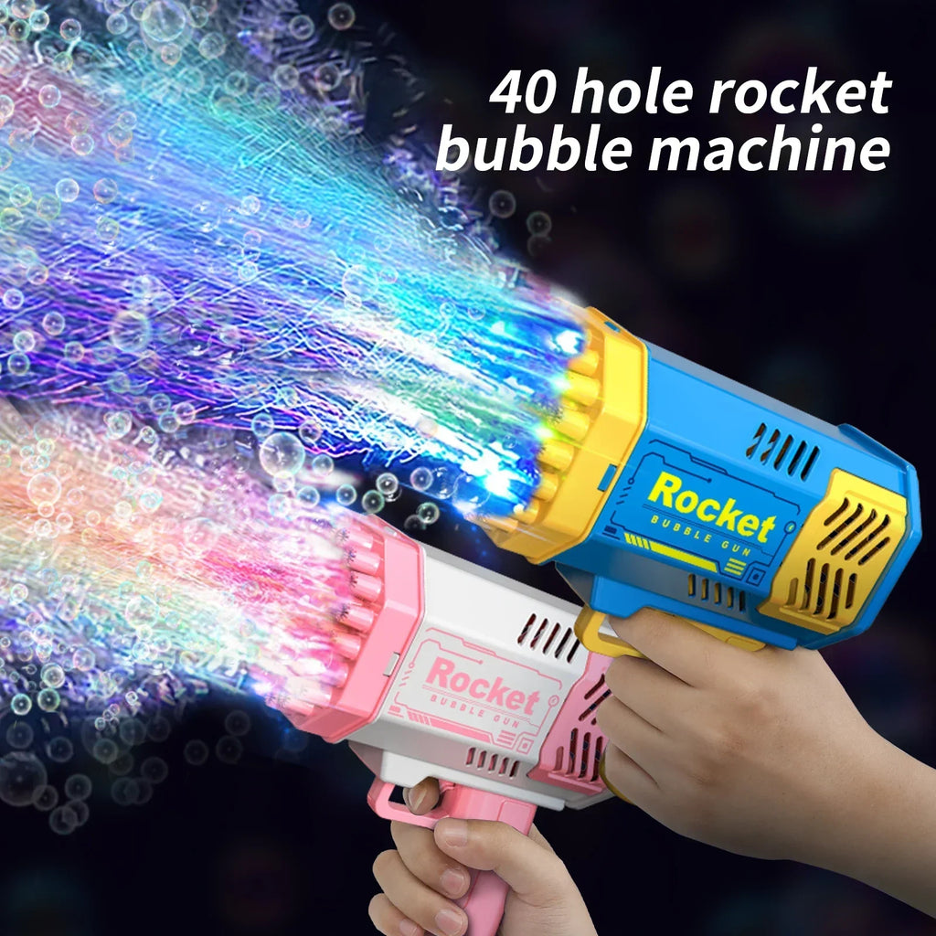40 hole handheld light bubble gun