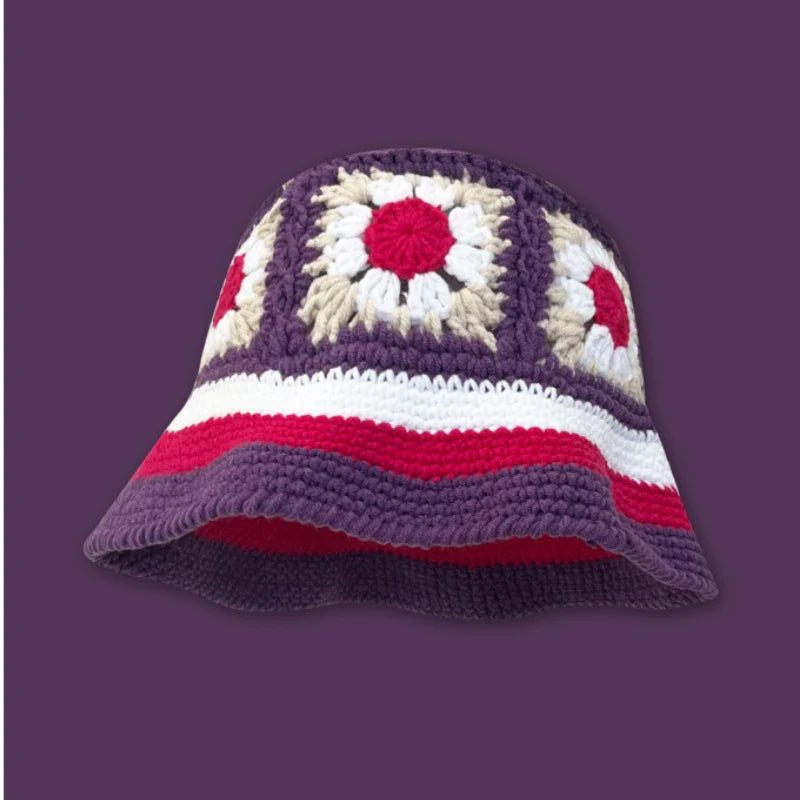 New Crochet Korean Handmade Bucket Hat