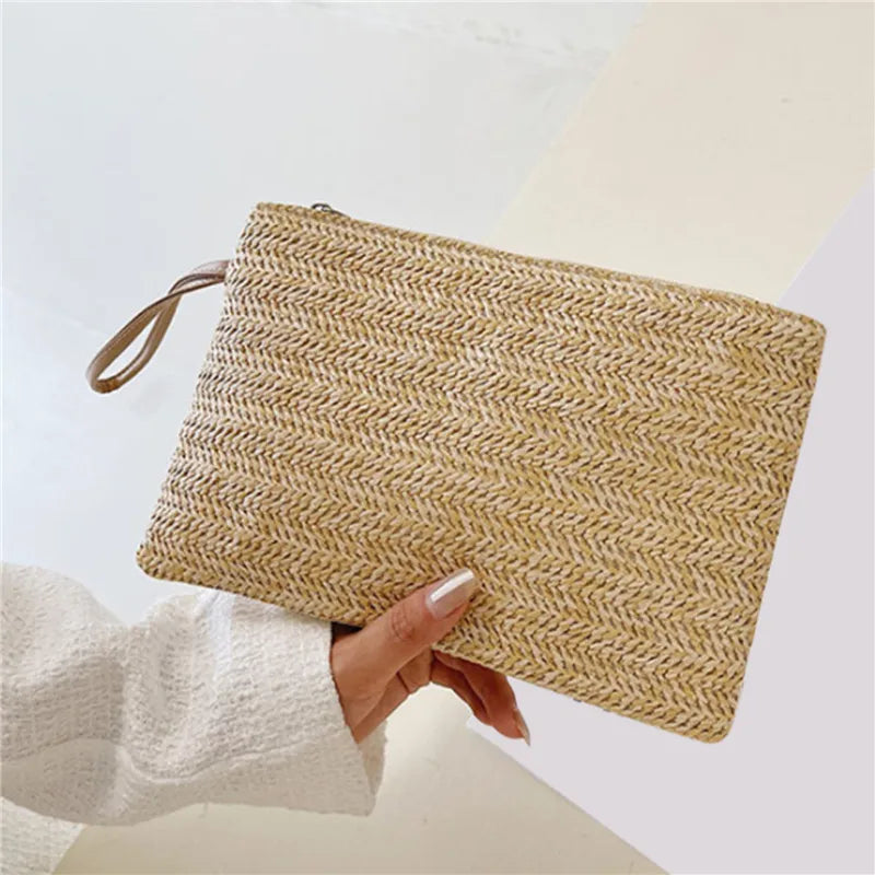 Weaving Wristlet Clutch Bag