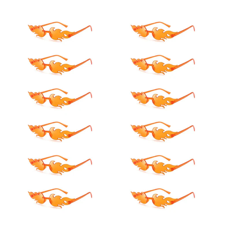 12 PCS  Flame Shaped Sunglasses
