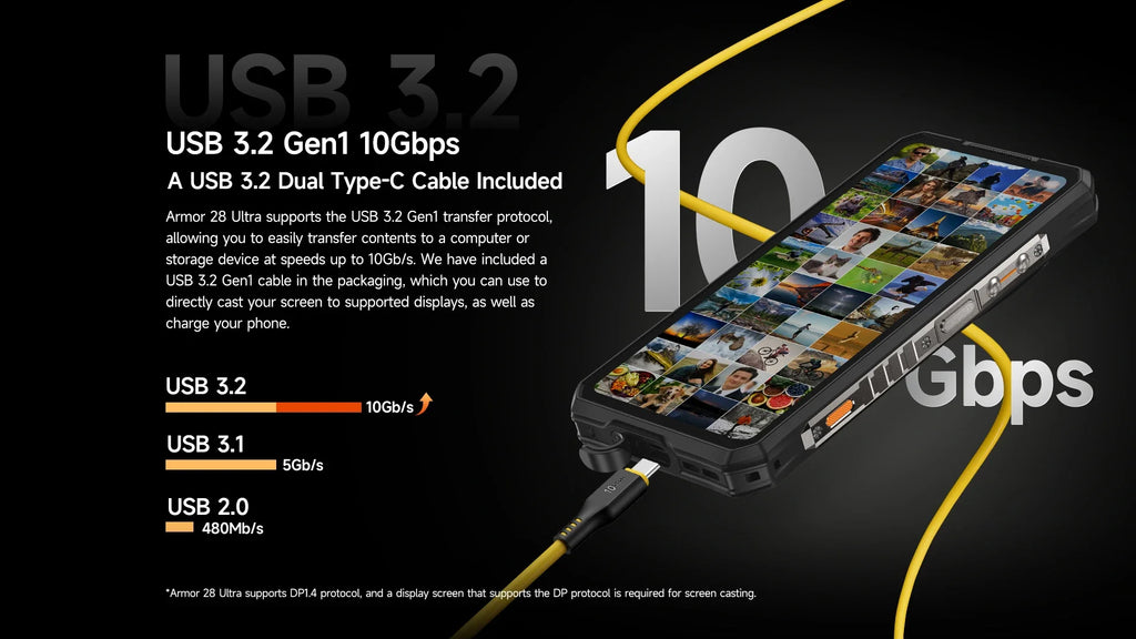 Ulefone Armor 28 Ultra 5G AI Rugged Phone 1TB ROM+32GB RAM Android Smartphone AMOLED 6.67" 10600mAh