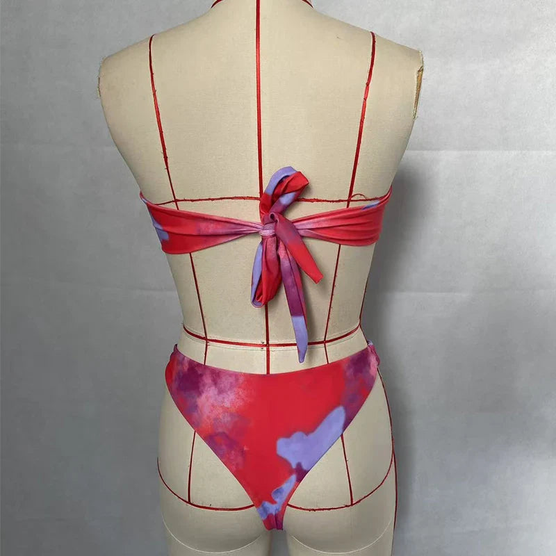 French two piece swimwear set