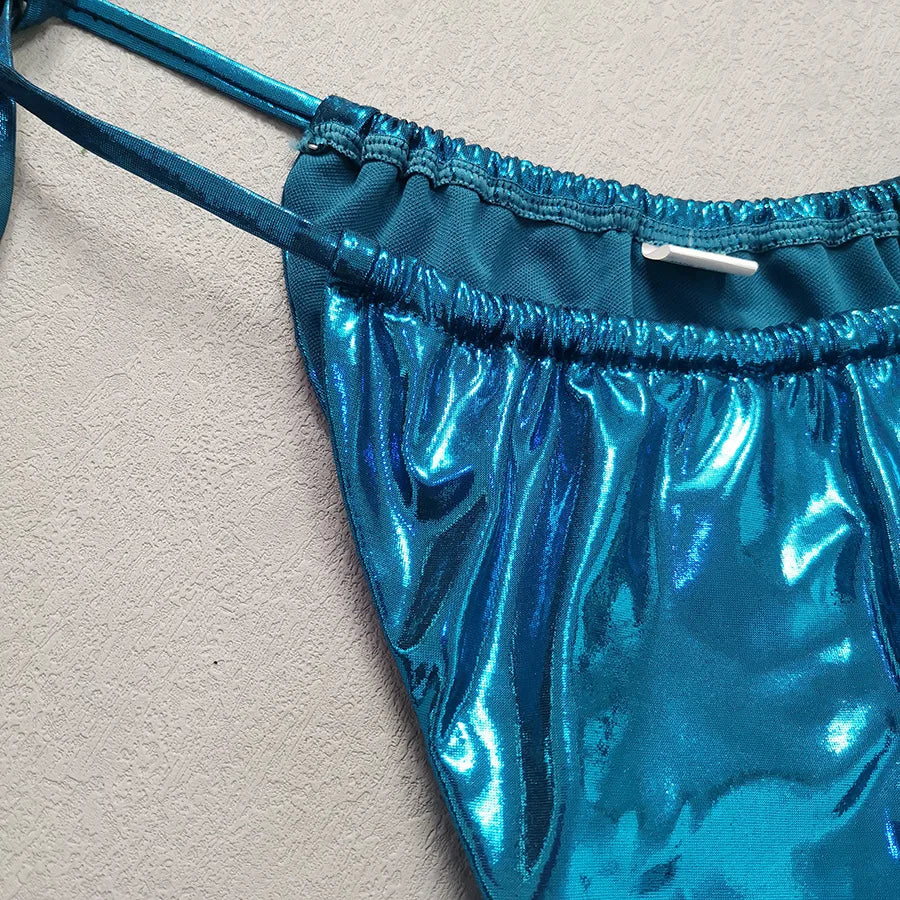 Blue Glossy MerBae two piece swimsuit