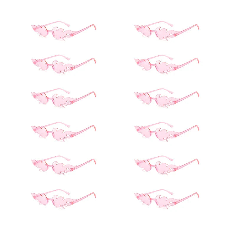 12 PCS  Flame Shaped Sunglasses