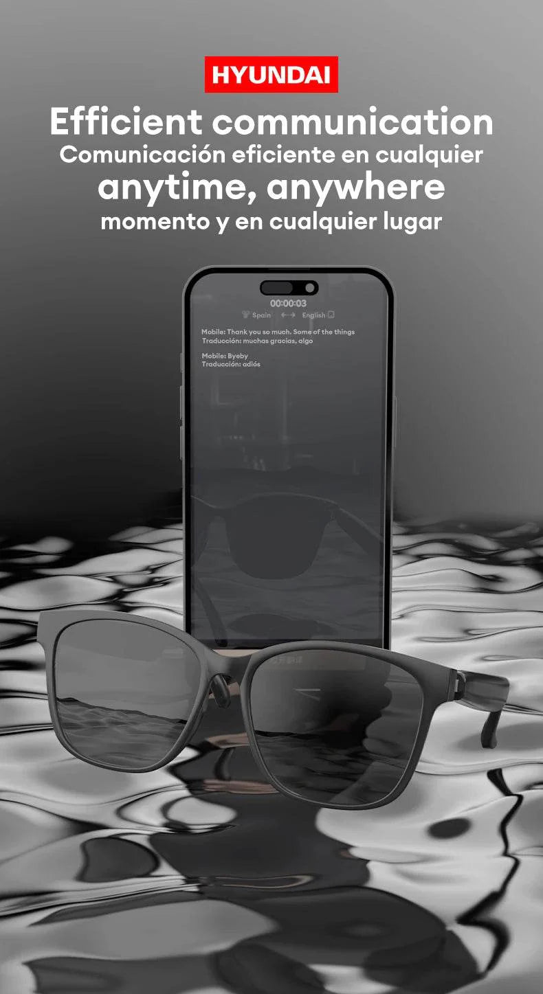HYUNDAI HY-C8 AI Glasses Earphones With Camera Automatic voice translation Smart glasses Multi-function keys For Sports