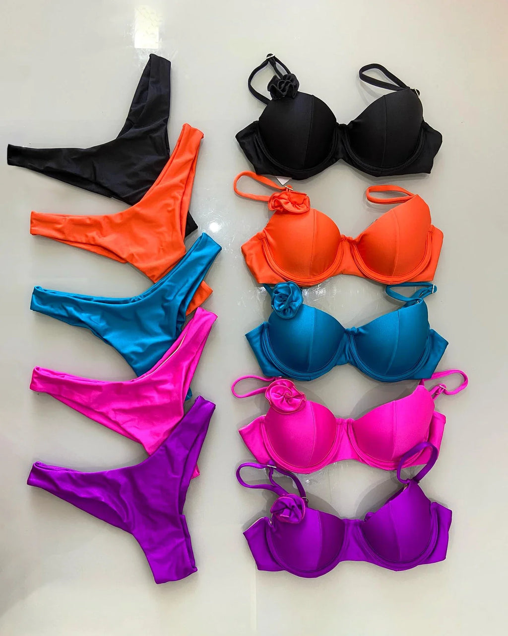 New bright color vacation two piece swimwear