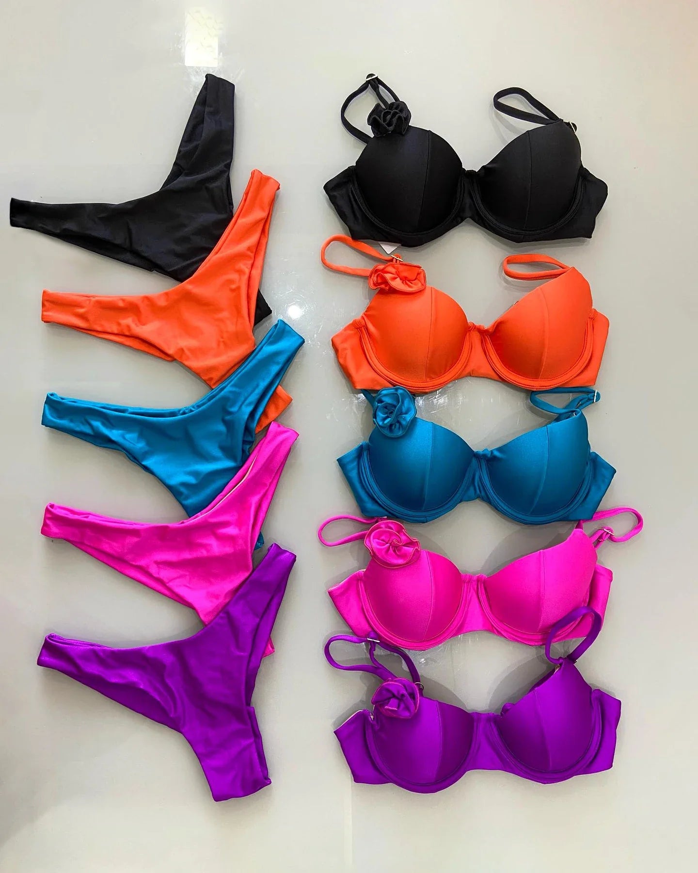 New bright color vacation two piece swimwear