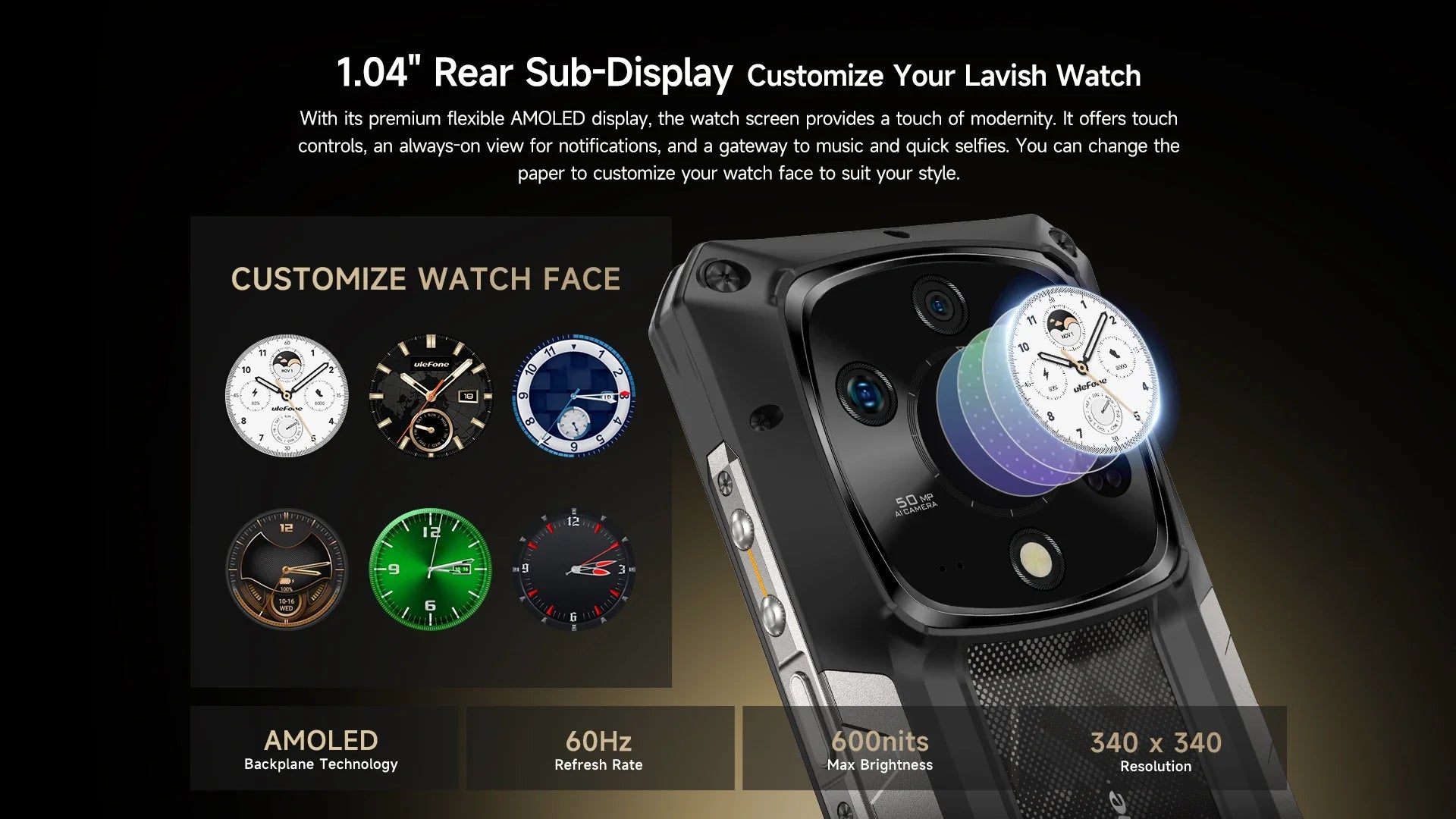 Ulefone Armor 28 Pro 5G AI Rugged Phone 512GB ROM Smartphone 120W MTK Dimensity 7300  10600mAh 6.67”AMOLED 64MP Mobile phone