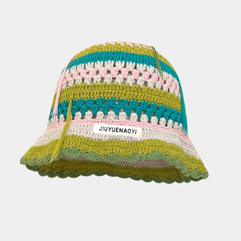 New Crochet Korean Handmade Bucket Hat