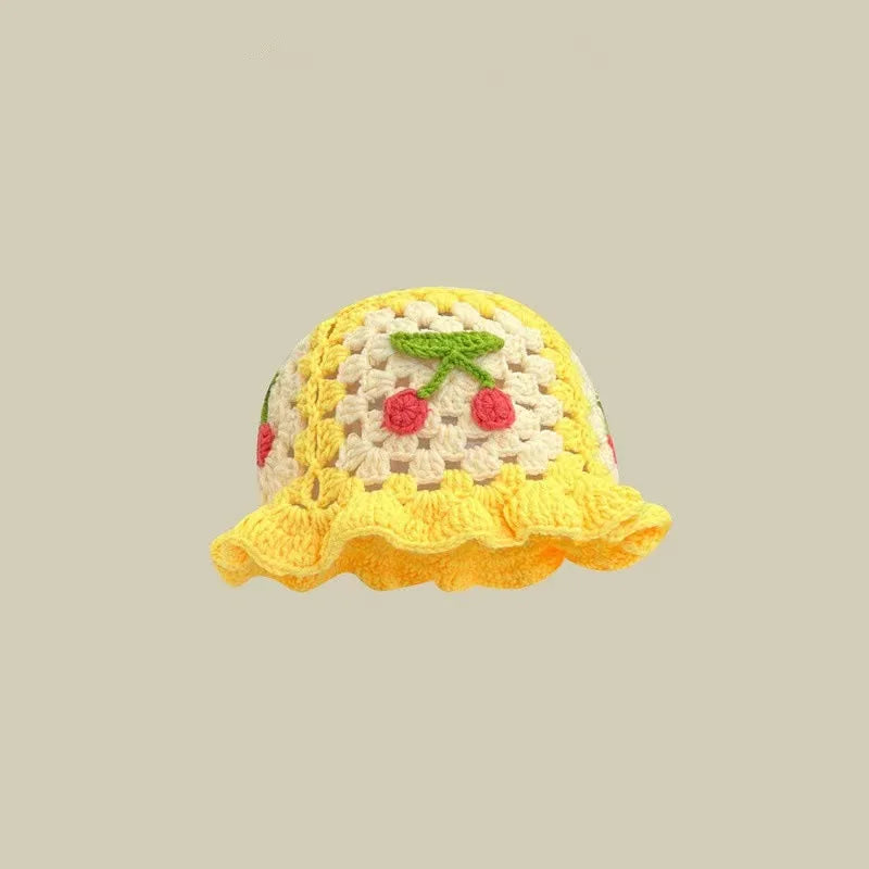 New Crochet Korean Handmade Bucket Hat