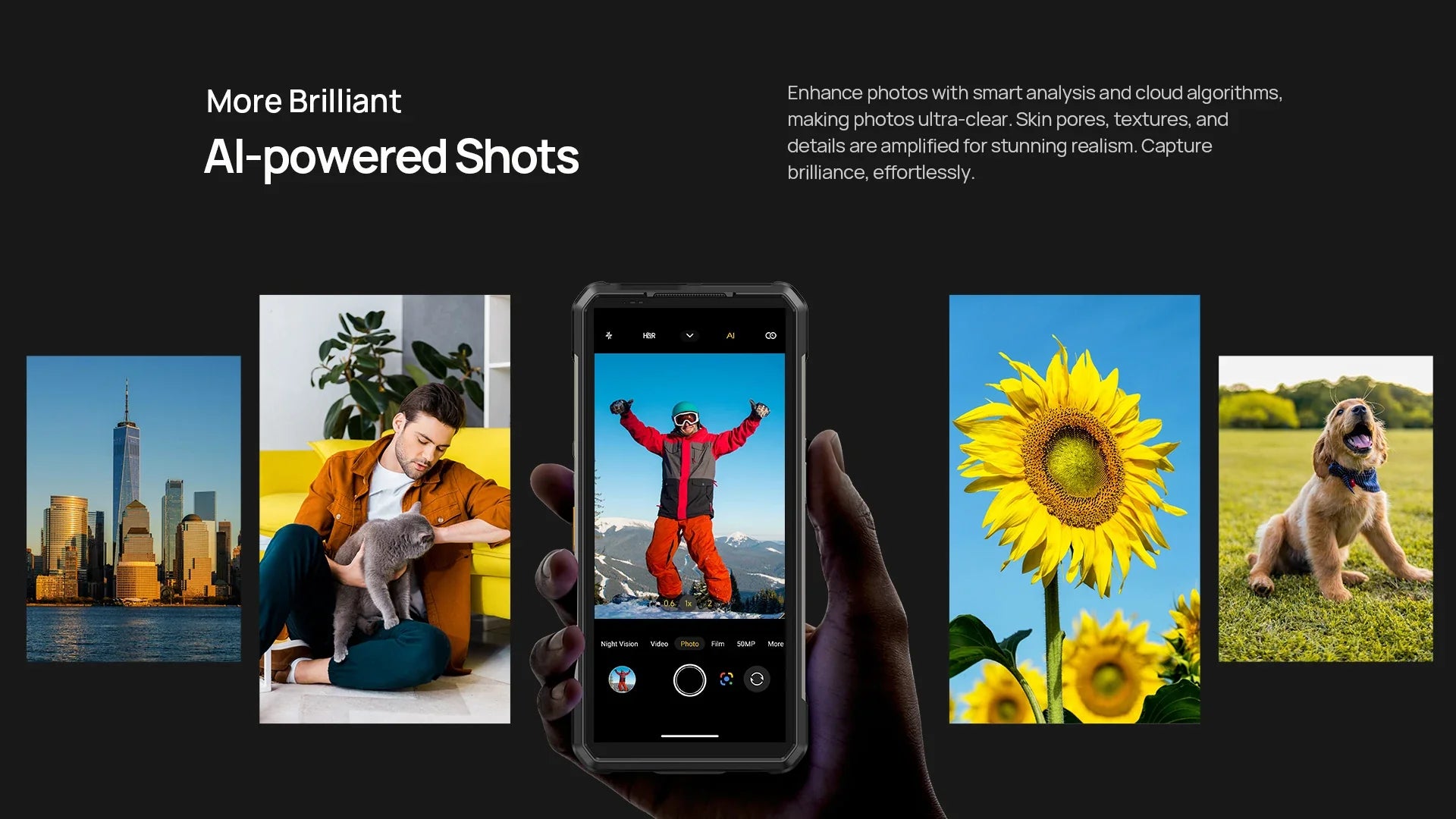 Ulefone Armor 34 Pro 5G AI Rugged Phone 25500mAh Up to 32GB+512GB Built-in Projector 120Hz 6.95" NFC Smartphone