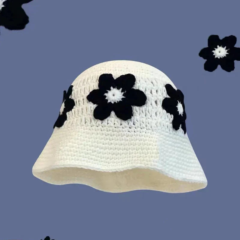 New Crochet Korean Handmade Bucket Hat