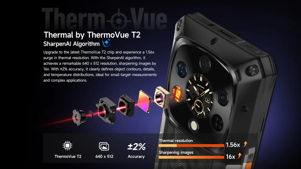 Ulefone AI Armor 28 Ultra 5G Thermal Imaging Rugged Phone MTK Dimensity 9300+ AMOLED Android Smartphone 1TB ROM