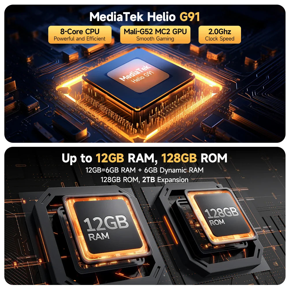 Ulefone Armor X32 4G Rugged Phone Android 14 Waterproof Smartphone 12GB RAM, 128GB ROM NFC Night Mobile Phone Global Version