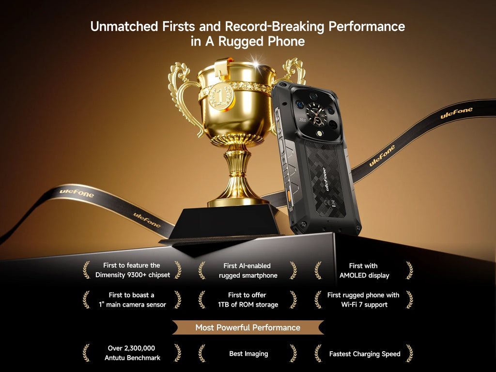 Ulefone Armor 28 Ultra 5G AI Rugged Phone 1TB ROM+32GB RAM Android Smartphone AMOLED 6.67" 10600mAh