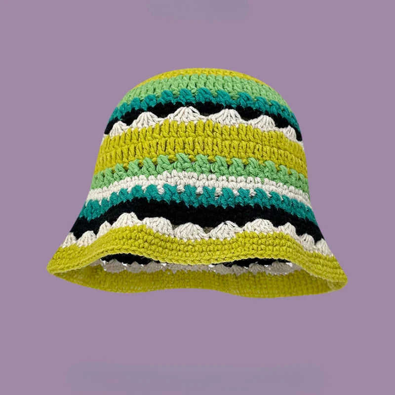 New Crochet Korean Handmade Bucket Hat