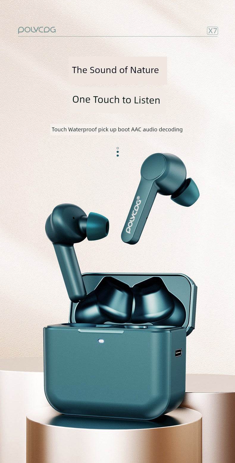 Polvcog X7 True Wireless TWS Bluetooth Headset Binaural in-Ear Sports Game Long Standby Endurance Noise Reduction