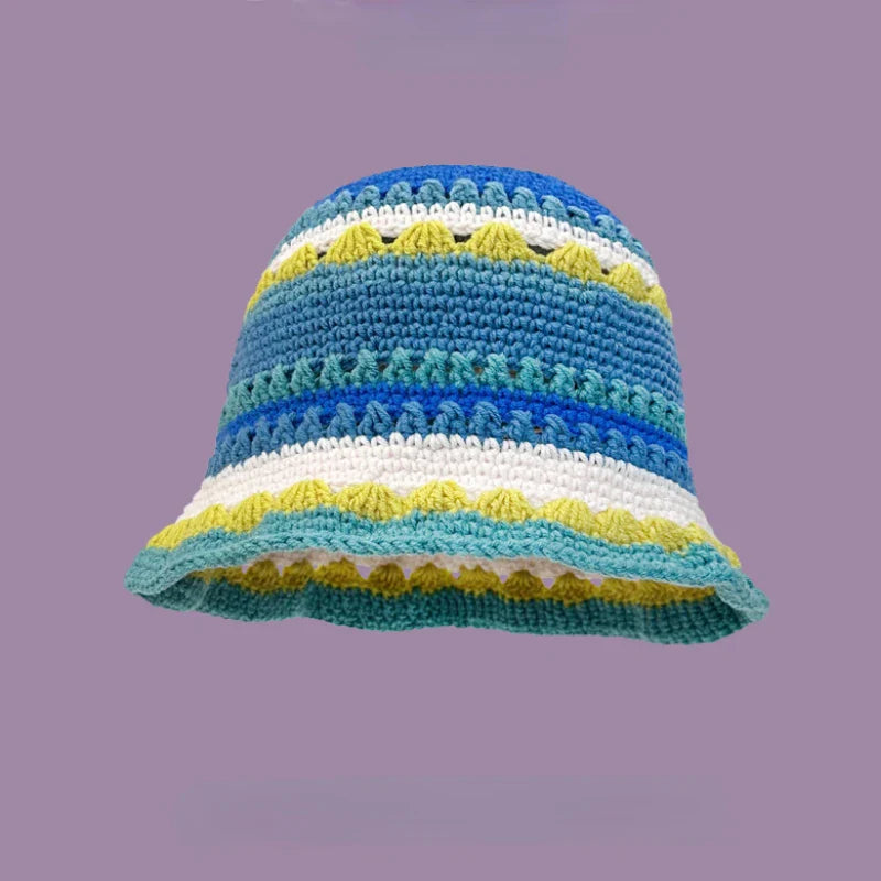 New Crochet Korean Handmade Bucket Hat
