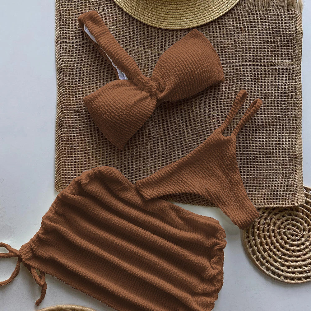 Minimalist three piece swimsuit