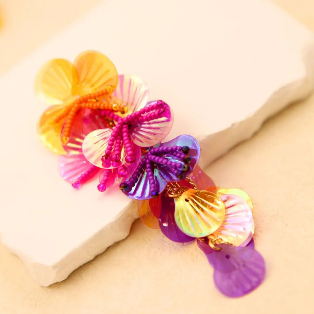 Colorful Shiny Large Shell Earrings