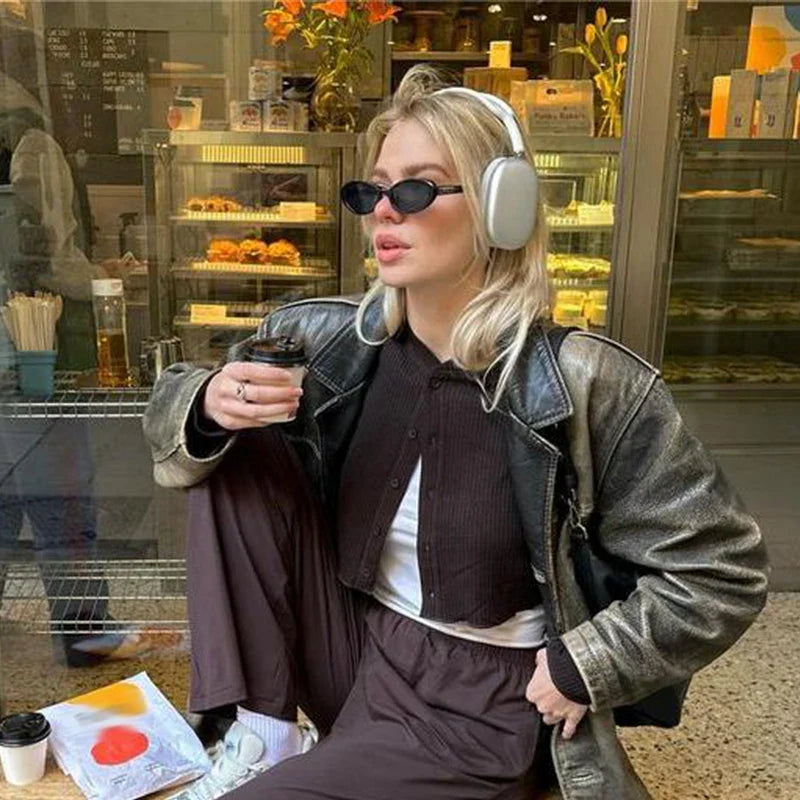 Popular Vintage Oval Sunglasses