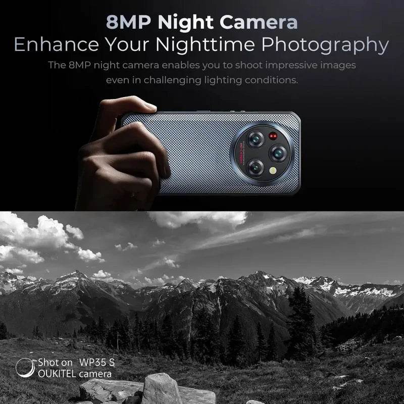 Oukitel WP35 S Rugged Phone 6GB+256GB 6.56'' 11000mAh Android 14 NFC OTG 4G Smartphone