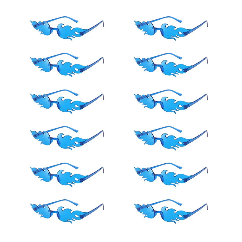 12 PCS  Flame Shaped Sunglasses