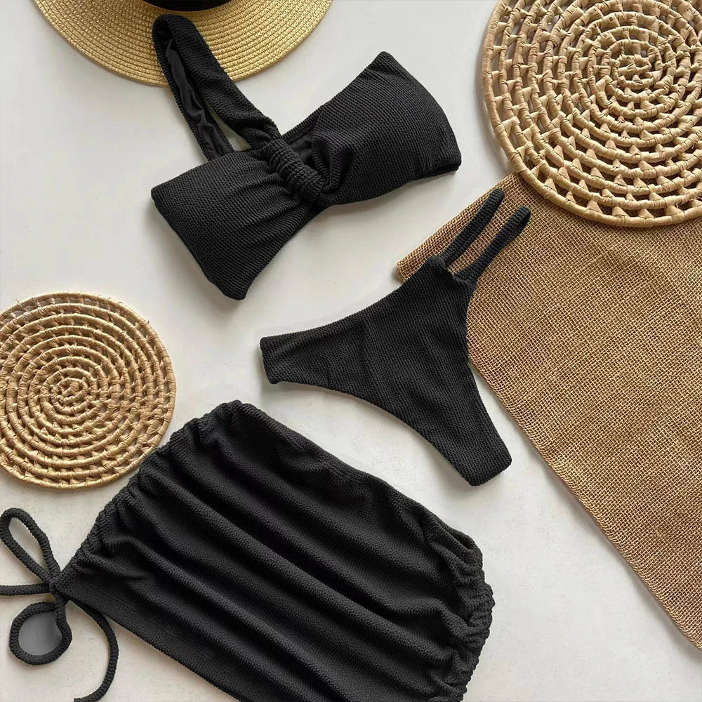 Minimalist three piece swimsuit