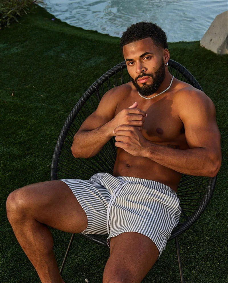 Men vintage style sports outdoor beach shorts