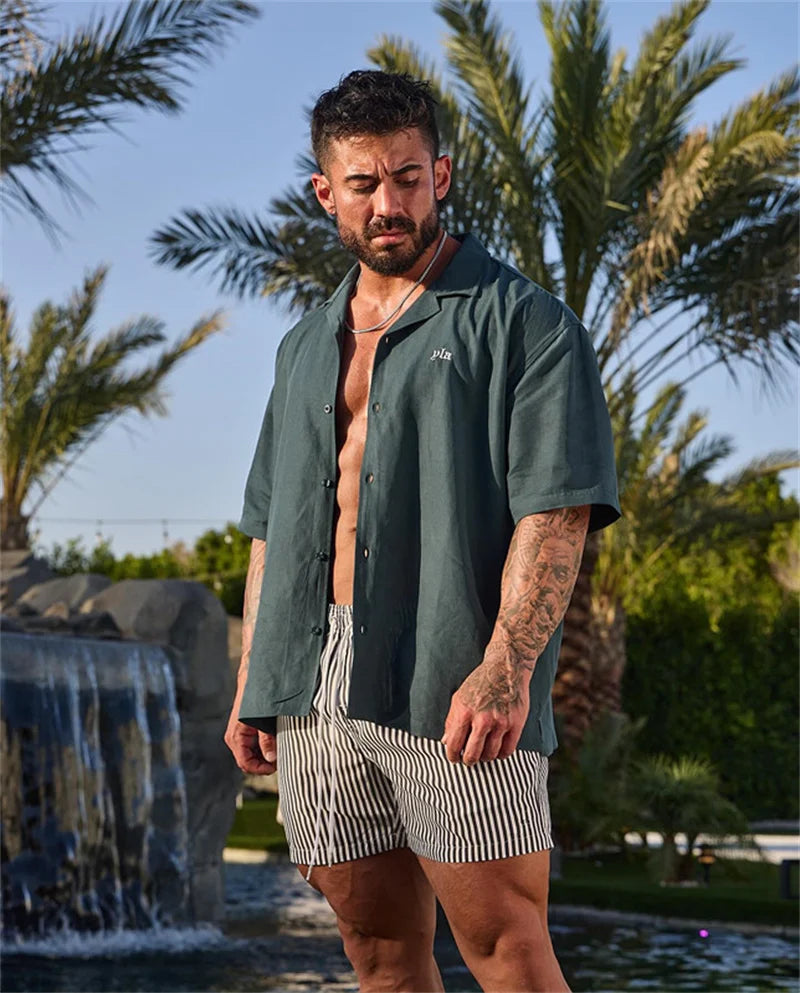 Men vintage style sports outdoor beach shorts