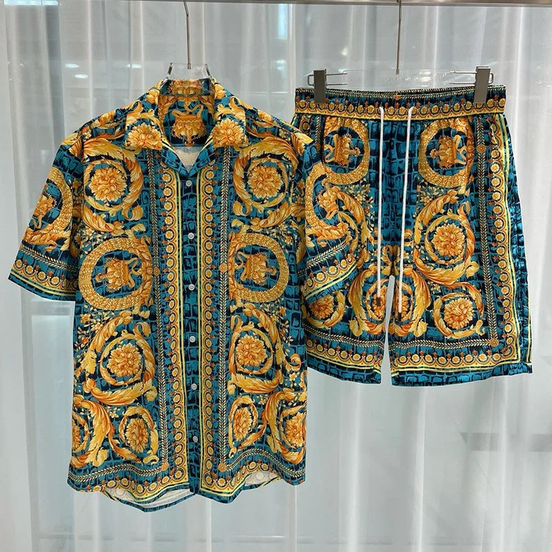 Vintage Luxury two piece beach shorts set