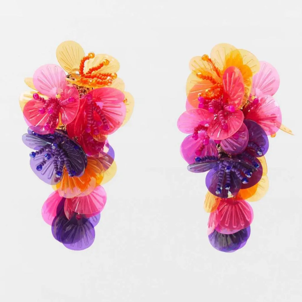Colorful Shiny Large Shell Earrings