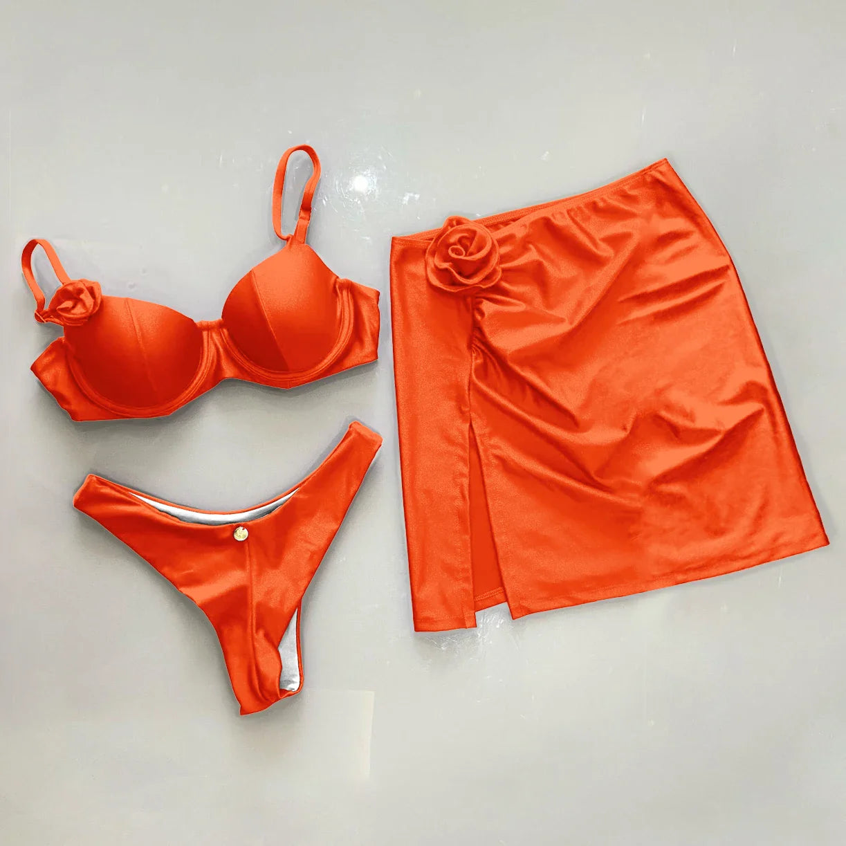 New bright color vacation two piece swimwear