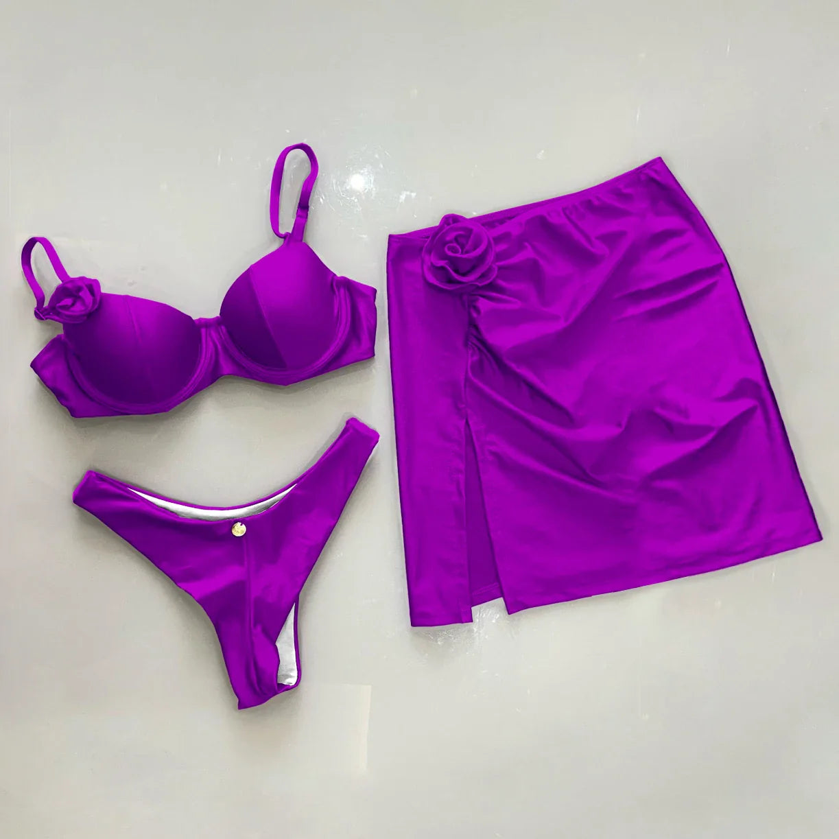 New bright color vacation two piece swimwear
