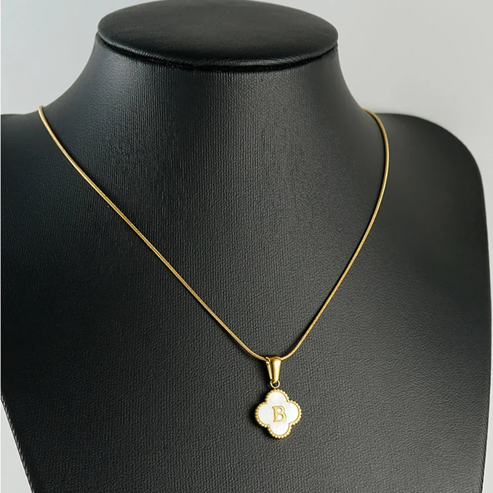 Lucky Clover Stainless Steel Pendant Necklace