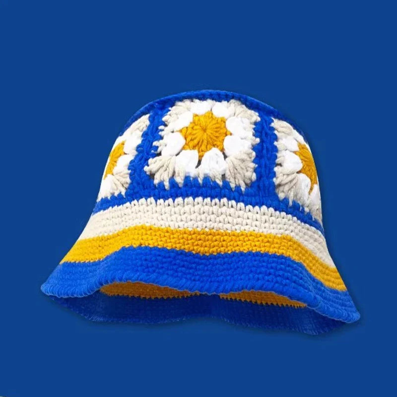 New Crochet Korean Handmade Bucket Hat